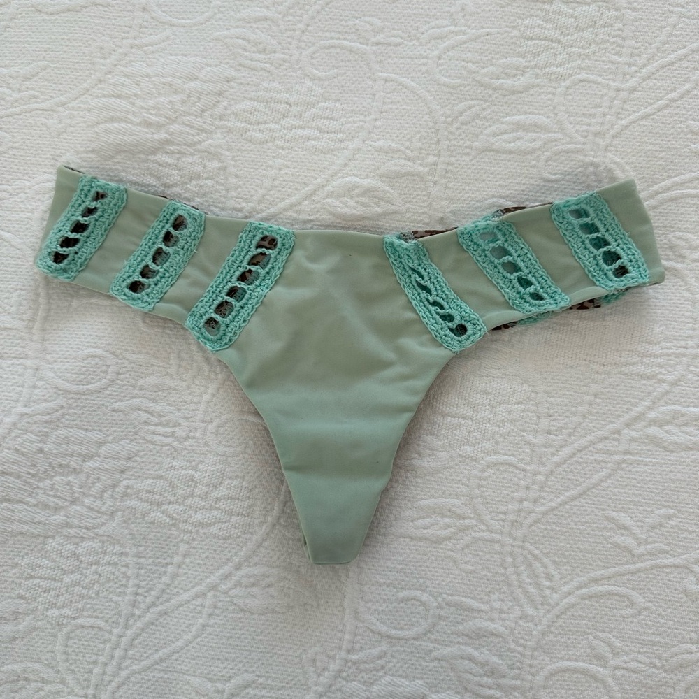 Acacia Swimwear Bikini Bottom with Crochet Side Detail